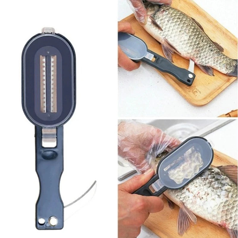 Raspador de escamas de peixe, escova de pele, fácil limpeza e remoção de escalas, raladores, descascador seguro, faca, descascador de cozinha, ferramentas de frutos do mar