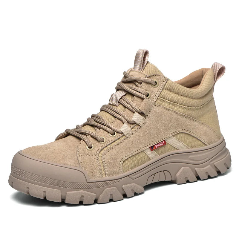 WOUDHONY Botas de segurança de trabalho masculinas tênis de trabalho indestrutíveis sapatos de trabalho quentes de inverno sapatos de segurança de proteção anti-esmagamento
