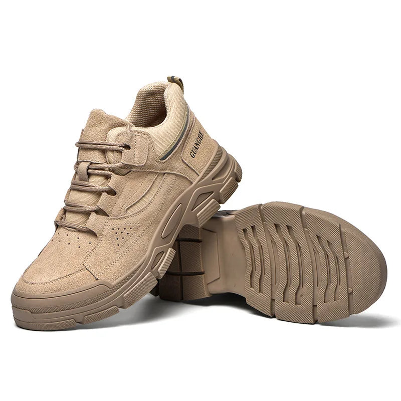 WOUDHONY Botas de segurança de trabalho masculinas tênis de trabalho indestrutíveis sapatos de trabalho quentes de inverno sapatos de segurança de proteção anti-esmagamento