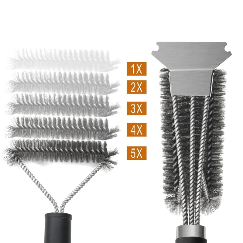 Escova de limpeza para churrasqueira e raspador, Escova de limpeza para churrasqueira, Acessórios para churrasco ideais, Antiaderente, Ferramentas perfeitas