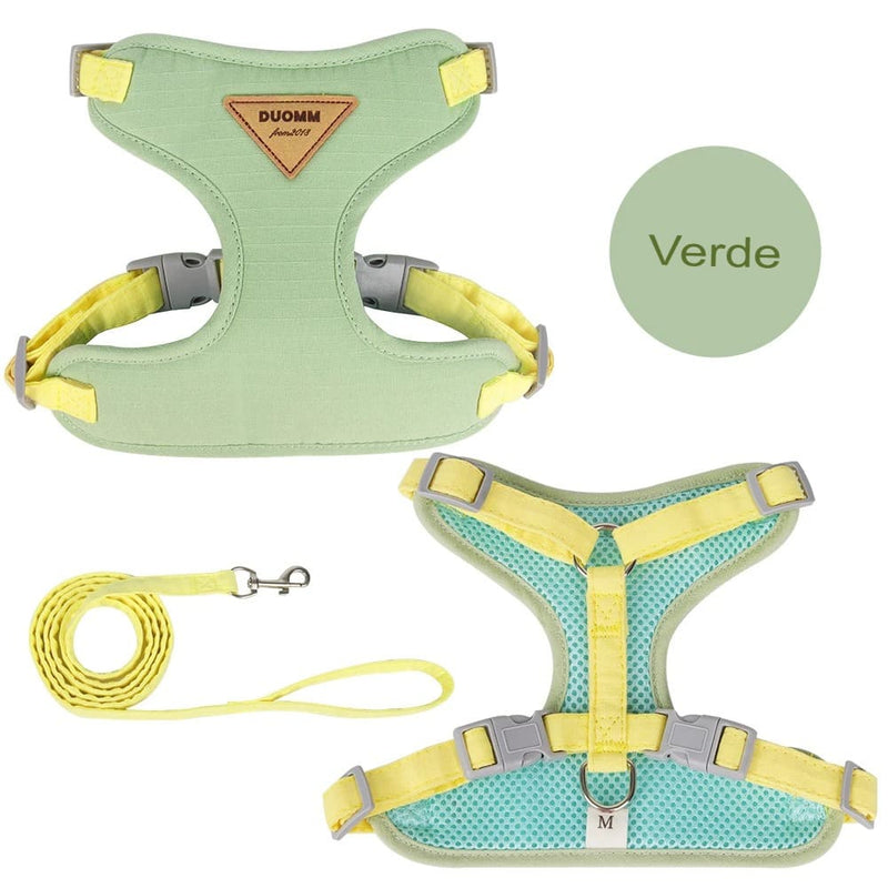 Conjunto de Peitoral e Guia Fashion para Gatos e Cães de Pequeno Porte.