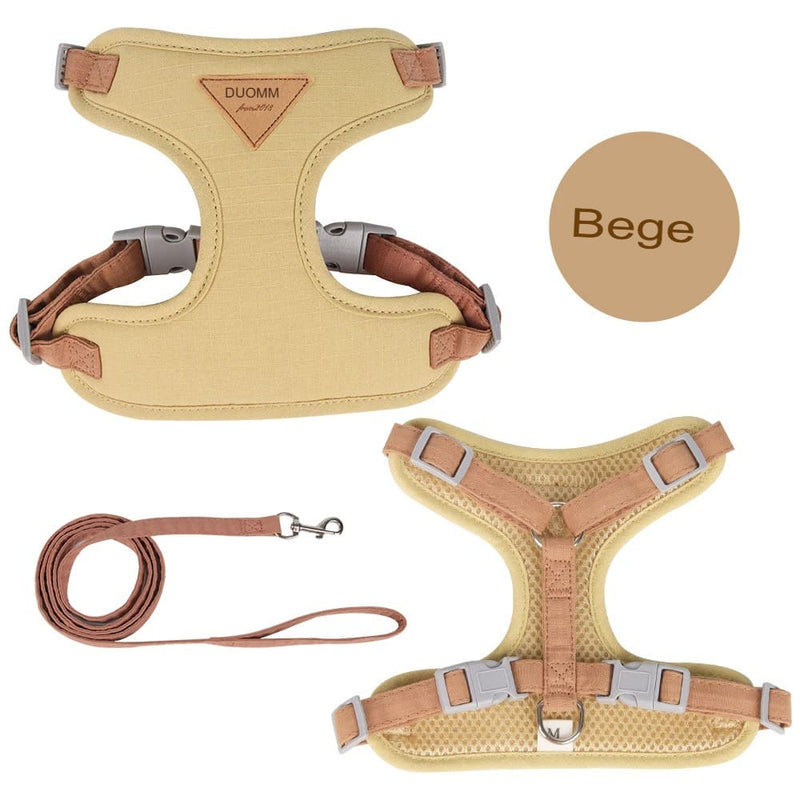 Conjunto de Peitoral e Guia Fashion para Gatos e Cães de Pequeno Porte.